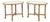 Pair of Danny Ho Fong Organic Modern Rattan Marble Tables For Sale