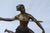 1990s Art Deco Bronze (Amazon Hunter) Large Black Marble After Ketley heavy For Sale - Image 18 of 18