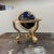 Mixed Stone With Brass Base Desktop Globe For Sale - Image 12 of 12