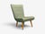 Swedish Modern, Slipper Chair, Green Fabric, Beech, Sweden, 1940s For Sale - Image 4 of 12