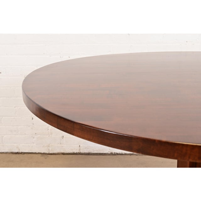 Mid 20th Century Harvey Probber Mid-Century Modern Sculpted Walnut Pedestal Dining Table, Newly Refinished For Sale - Image 5 of 8