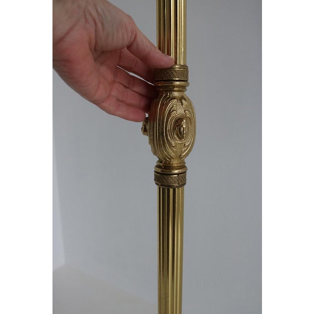 Italian Hollywood Regency Brass Coat Rack with Rotating Crown and Marble Base, 1960s For Sale - Image 11 of 17