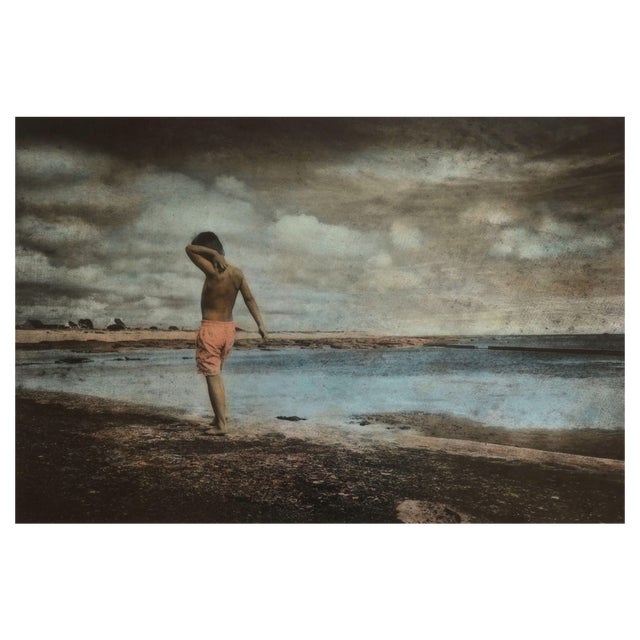 Irène Jonas, Endless Summer No.3, 2020-21, Original Print Enhanced with Oil Paint For Sale