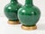Traditional Pair of Emerald-Green Glazed Gourd Lamps For Sale - Image 3 of 6
