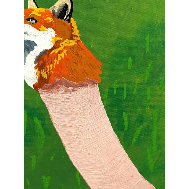 Alex Paulus “You're looking good just like a snake in the grass” Contemporary Fox Painting, 2018 For Sale In Houston - Image 6 of 7
