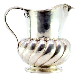Wine Jug in Hammered Gummed Silver