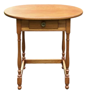 Small Vintage 1940’s Colonial Style Walnut Writing Table