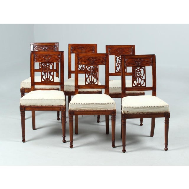 Wood Directoire Dining Chairs, Set of 6 For Sale - Image 7 of 15