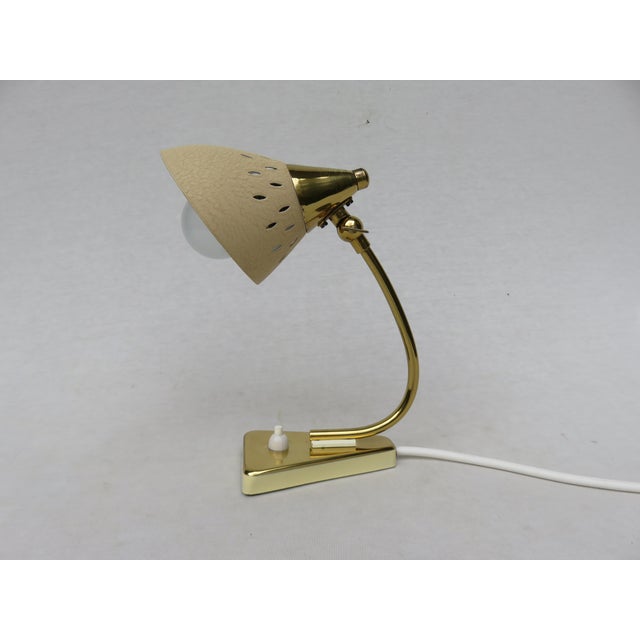 Gold Vintage Italian Bedside Lamps, 1950s, Set of 2 For Sale - Image 8 of 18