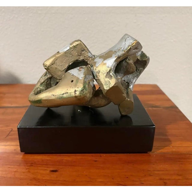 1980s Abstract Sculpture in the Manner of Artist Alicia Penalba, Expressionist, 6” X 7.25” For Sale - Image 9 of 10