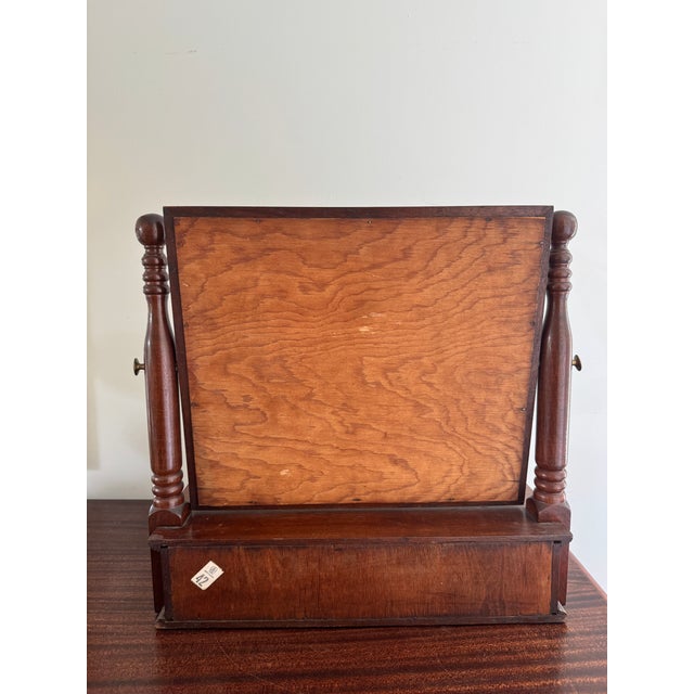 Mid 20th Century Federal Style Mahogany Tabletop Shaving Mirror For Sale - Image 10 of 12