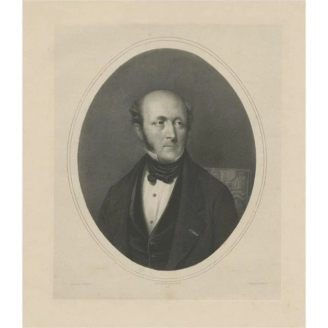 Paper Schuber & Degobert after J.J. Eechout, Untitled Portrait, 1850, Paper For Sale - Image 7 of 7