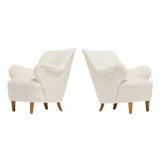 Pair of Gustav Axel Berg Swedish Club Chairs Circa 1945 For Sale