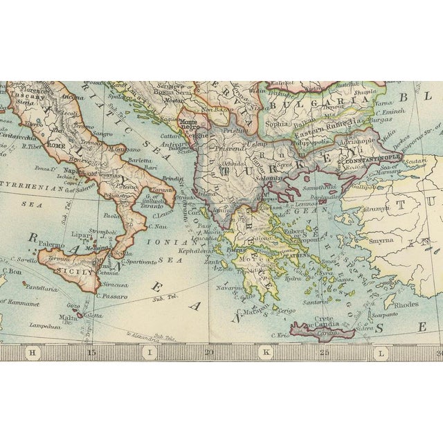 Antique Map of Europe, 1903 For Sale - Image 4 of 13