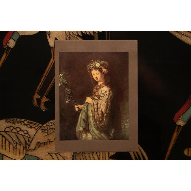 1905 After Rembrandt "Flora With a Flower-Trimmed Crook", First Edition Full-Color Print by M. Menpes For Sale - Image 4 of 6