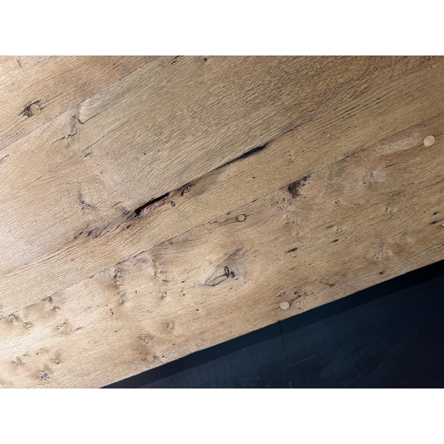 X Legs Farmhouse Dining Table in Oak, 1900s For Sale - Image 16 of 17