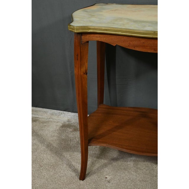 Beige Mahogany and Marble Table, 1920s For Sale - Image 8 of 18