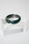 1950s Vintage Weiss Green Bakelite Hinged Bracelet, Clip on Earrings With Amber Rhinestones Set For Sale - Image 5 of 6