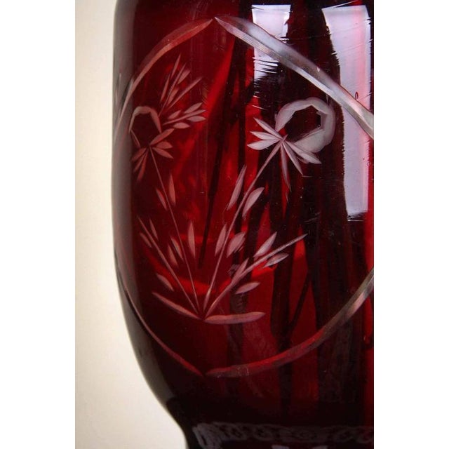 Vintage Cut Crystal Vase For Sale - Image 4 of 5