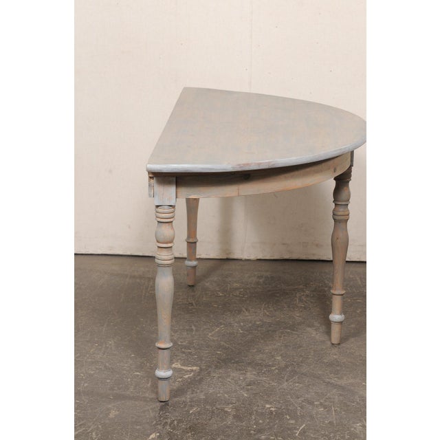 Large Antique Painted Demi-Lunes From Sweden For Sale - Image 4 of 12