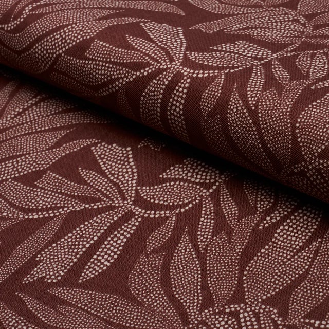 Schumacher SAMPLE - Schumacher x Johanna Ortiz Tayrona Palm Mosaic Fabric In Rouge For Sale - Image 4 of 4