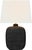 Transitional Chapman & Myers by Visual Comfort Signature Pemba Medium Combed Table Lamp in Chimney Black with Linen Shade For Sale - Image 3 of 3