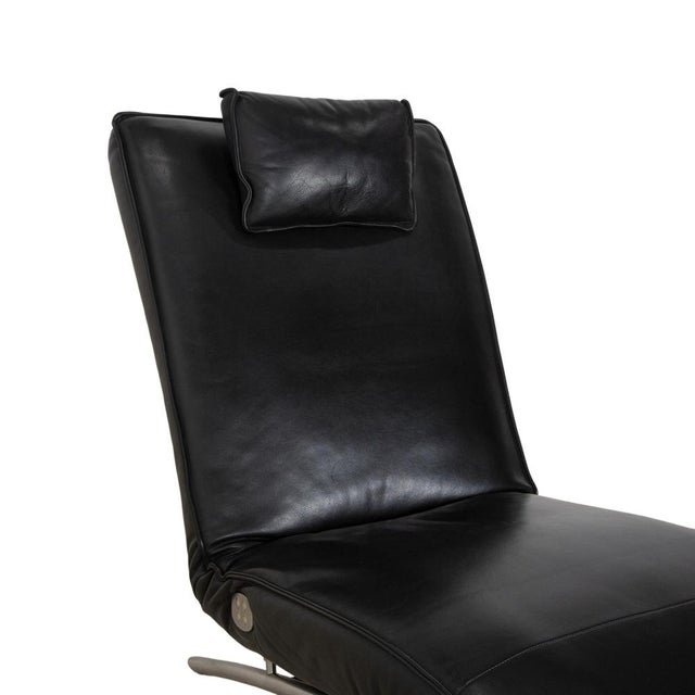 Animal Skin Jonas Lounger in Black Leather from Koinor For Sale - Image 7 of 16