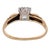 1930s Art Deco Diamond 14k Yellow Gold and Platinum Engagement Ring, Size 4.5 For Sale In Los Angeles - Image 6 of 6