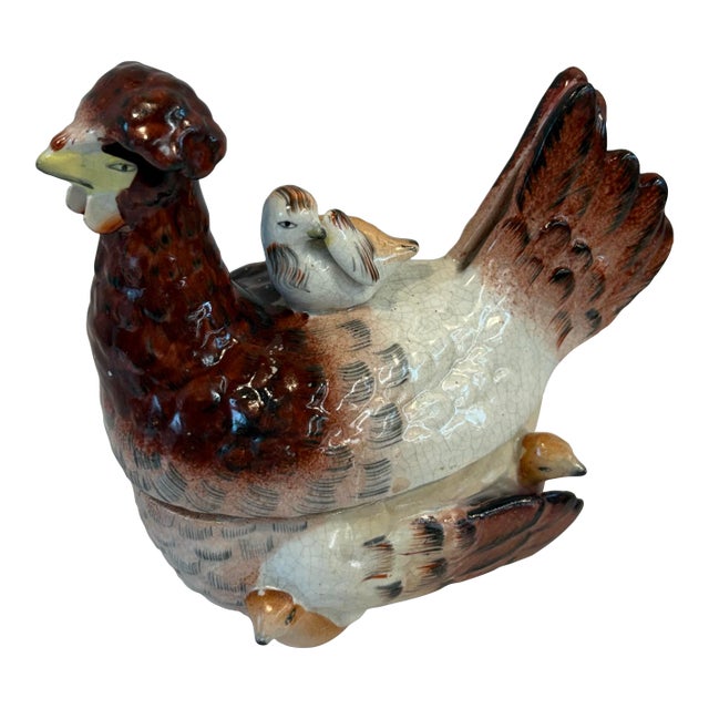 19th Century Staffordshire Hen on Nest Tureen For Sale