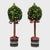 Mackenzie Childs MacKenzie-Childs Courtly Check Holiday Boxwood Topiary Trees With Gold Accents — A Pair For Sale - Image 4 of 18