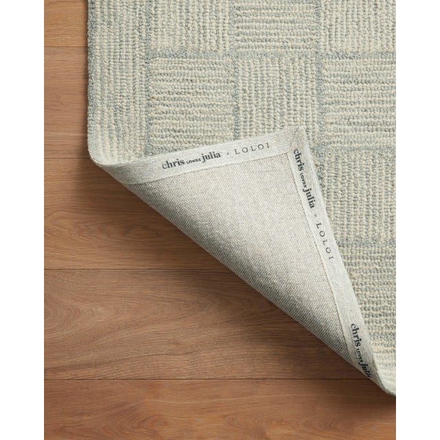 Chris Loves Julia x LoloiFrancis Silver / Sky 2'-3" x 3'-9" Accent Rug For Sale In Dallas - Image 6 of 8