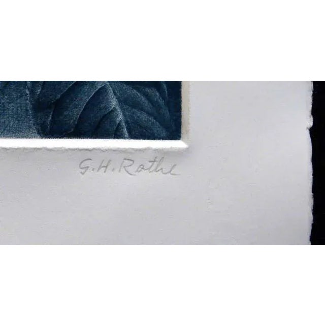 Contemporary Gh Rothe "Burning Roses" Floral Hand Signed Limited Edition Mezzotint Etching Unframed, 1988 For Sale - Image 3 of 4