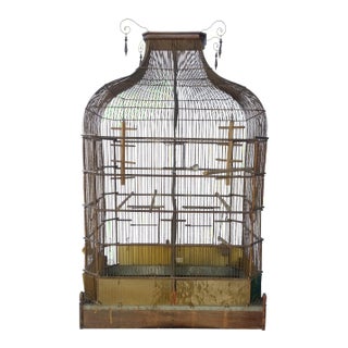 Antique English Victorian Birdcage For Sale