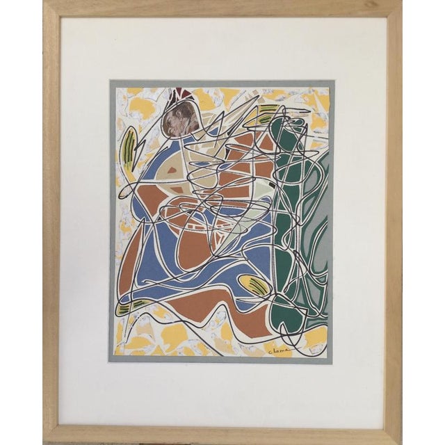 Pierre Clamagirand aka Clama (1934-2015) Untitled Mixed media (felt, gouache and collage) Signed bottom right Dimensions:...