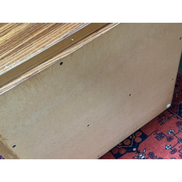 Brown Multi-Tiered Wood Block Coffee Table + Drawer For Sale - Image 8 of 12