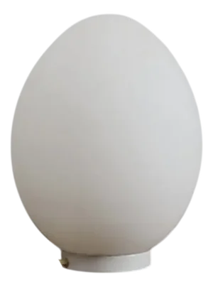 Opaline Glass Egg Lamp in the style of Fontana Arte, 1970s