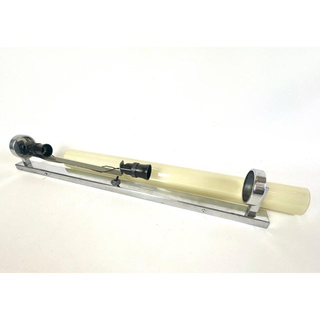 Bauhaus Nickel-Plated Tubular Wall Lamp from Napako, 1930s For Sale - Image 12 of 13