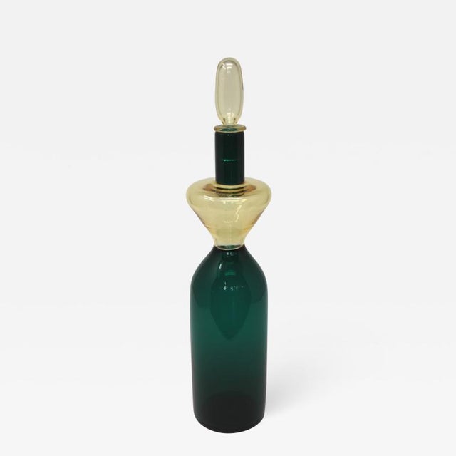 Glass Gio Ponti - Gio Ponti Bottle by Venini For Sale - Image 7 of 7