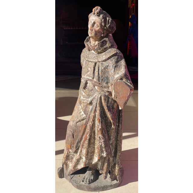 Spanish Late 19th Century Spanish Colonial St. Francis of Assisi Sculpture For Sale - Image 3 of 12