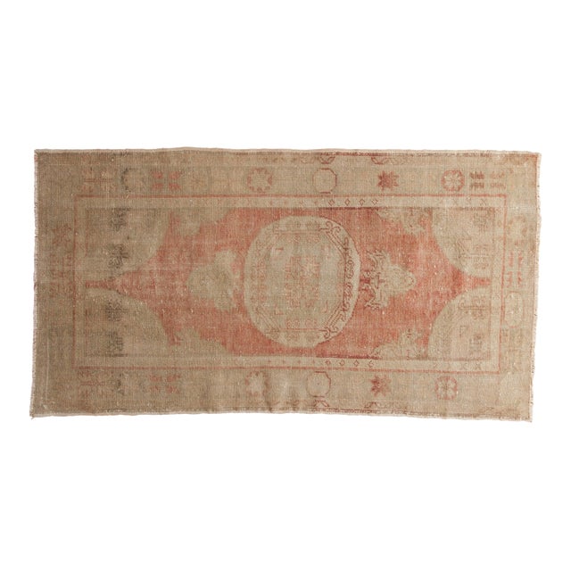 Vintage Distressed Oushak Rug Runner - 2'9" x 5'1" For Sale