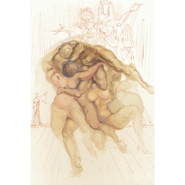 Original engraving from Salvador Dalí’s "The Divine Comedy" published by Editions d’Art Les Heures Claires, Paris, in...