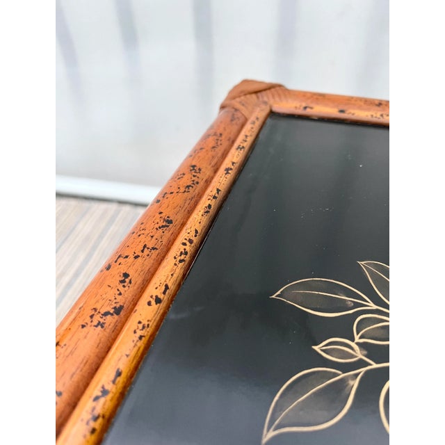 Vintage Chinoiserie Rattan Nesting Tables - Set of 3 For Sale - Image 10 of 13