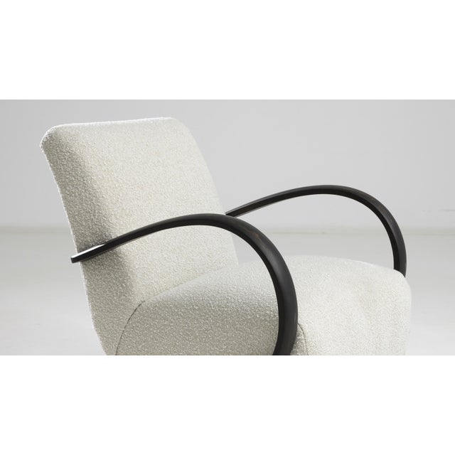 Mid 20th Century 1950s Czech Wooden Armchair by J. Halabala For Sale - Image 5 of 7