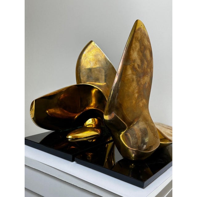 Pair of Gilt Bronze Swans by Jack Zajac — Signed & Numbered 18/95, Limited Edition Mid-Century Modern Sculptures For Sale - Image 10 of 18