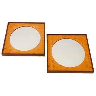 Mid-Century Modern Wall Mirrors from Markaryd Sweden, Set of 2 For Sale