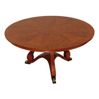 John Widdicomb Round Mahogany Dining Table Designed By Chad Womack For Sale