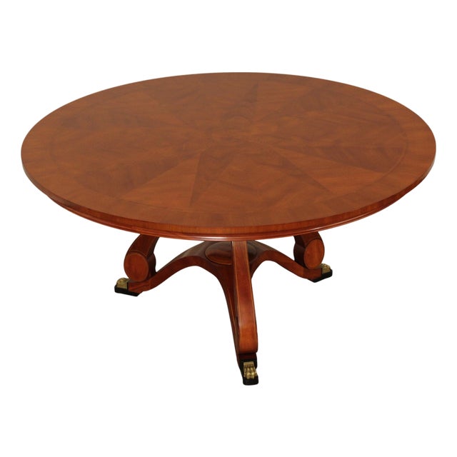John Widdicomb Round Mahogany Dining Table Designed By Chad Womack For Sale