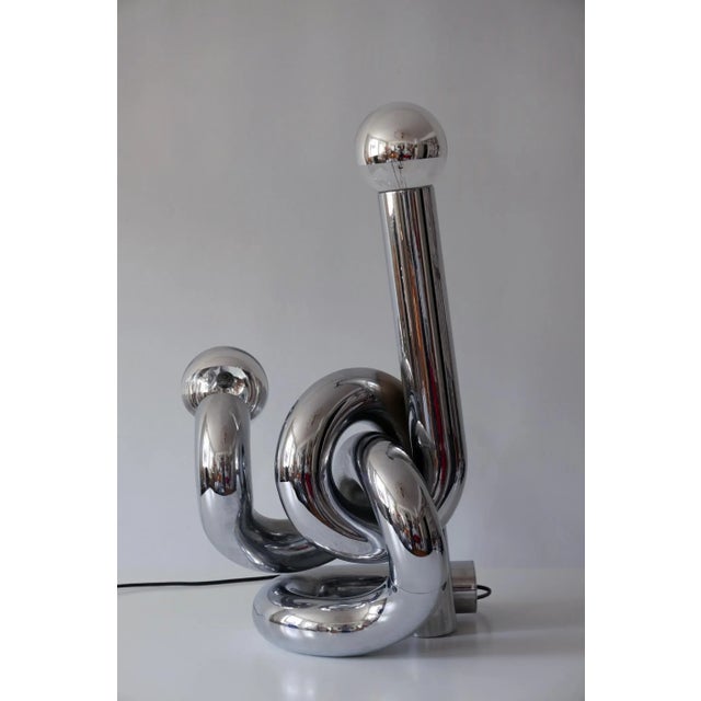 Silver Italian Model Bruco Sculptural Table or Floor Lamp by Giovanni Banci, 1960s For Sale - Image 8 of 18