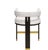 New special order item. Not vintage. Perfectly tailored in crisp white linen upholstery|the barrel back Cruise counter...