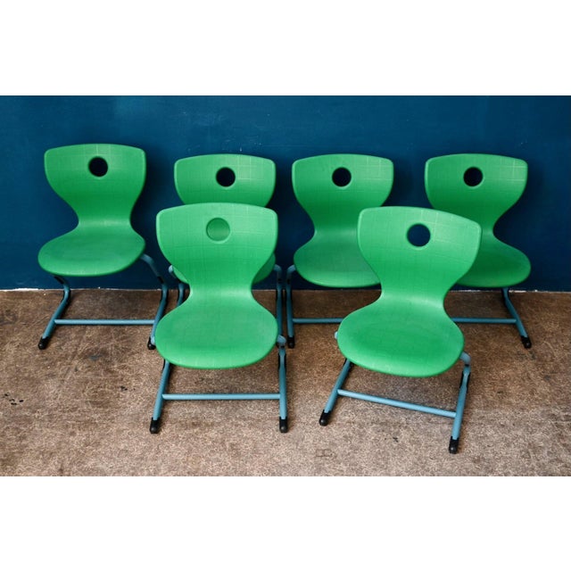 Green Danish Pantoswing LuPo Children's Chair by Verner Panton, 1990s For Sale - Image 8 of 15